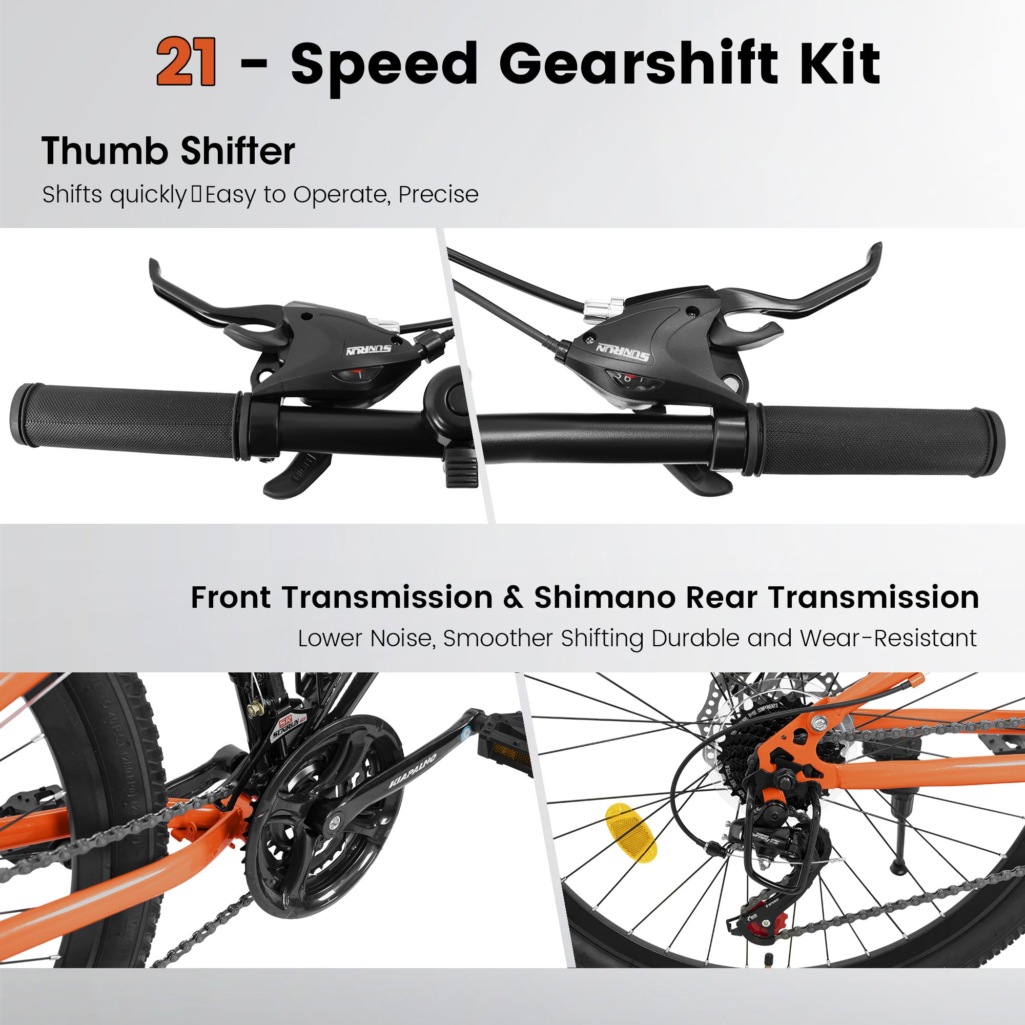 A26336-26 Inch Steel Frame Shock Fork Plus Shock Absorber 21-speed Unisex Mountain Bike - Outdoor Chilling
