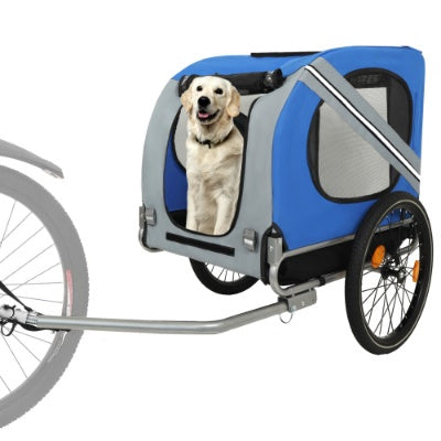 Large Folding Bike Trailer For Dogs 120LB Capacity All-Terrain Pet Carrier, Durable Steel Frame For Cycling, Jogging, Camping Outdoor Adventures - Outdoor Chilling