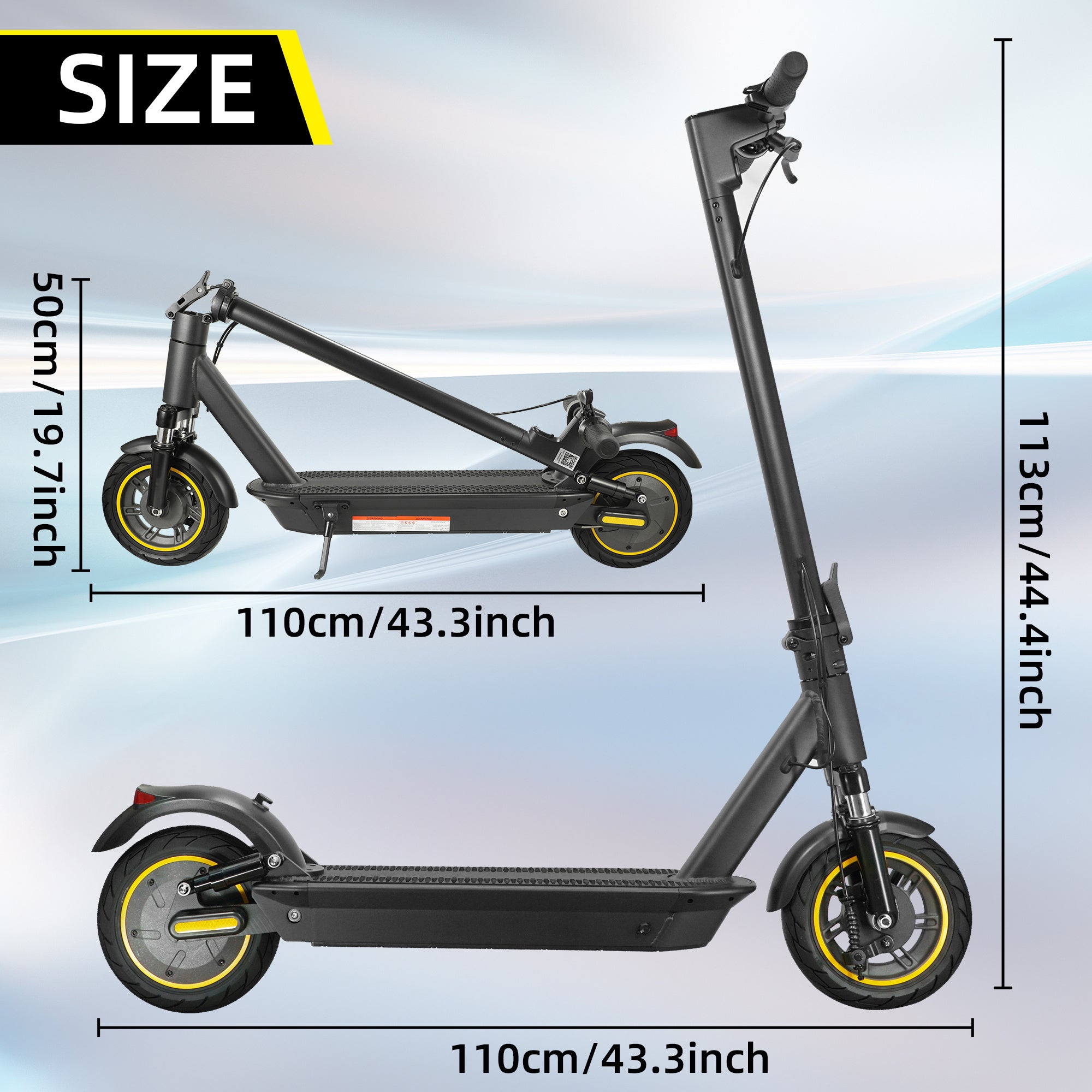 W4MAX 10 Inch Electric Scooter With App Function, With Mobile Phone Holder And Anti-Theft Protection, Foldable E Scooter, Maximum Load 130 Kg - Outdoor Chilling