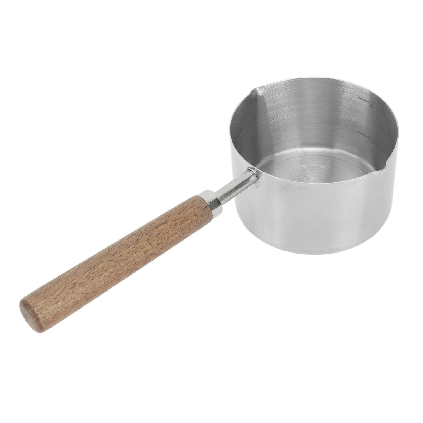 Mini Saucepan 304 Stainless Steel Comfortable Grip Prevent Scalding Portable Milk Butter Warmer Pot 200ml - Outdoor Chilling
