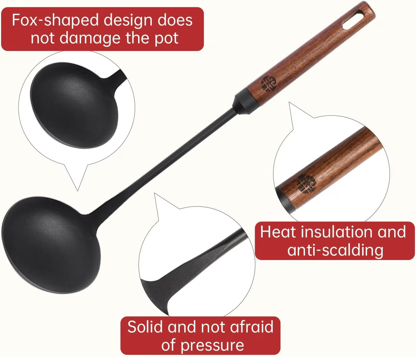 WANGYUANJI Lron Spoon Soup Spoon Tool Premium Lron Spoon - Durable And Versatile Cookware - Outdoor Chilling