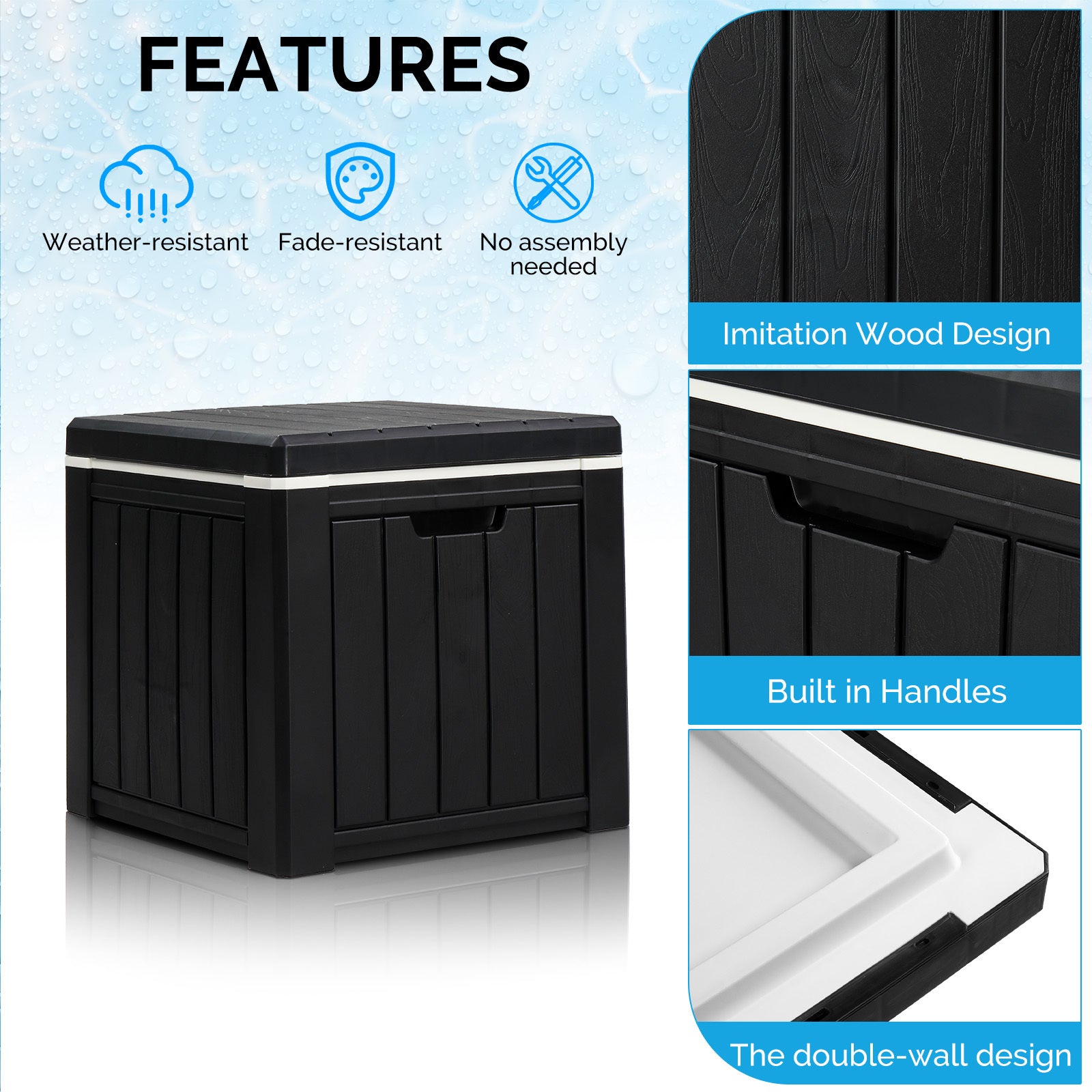 10 Gallon Cooler Side Table, Multi-purpose Ice Cooler Outdoor Cocktail Side Table For Camping, Picnic, Beach, Pool, Party - Outdoor Chilling
