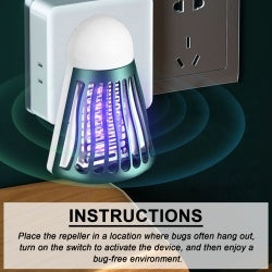 Jaysuing Badminton Insect Repellent, Badminton Mosquito Light Electric Home Trapping Mosquito Repellent Device - Outdoor Chilling