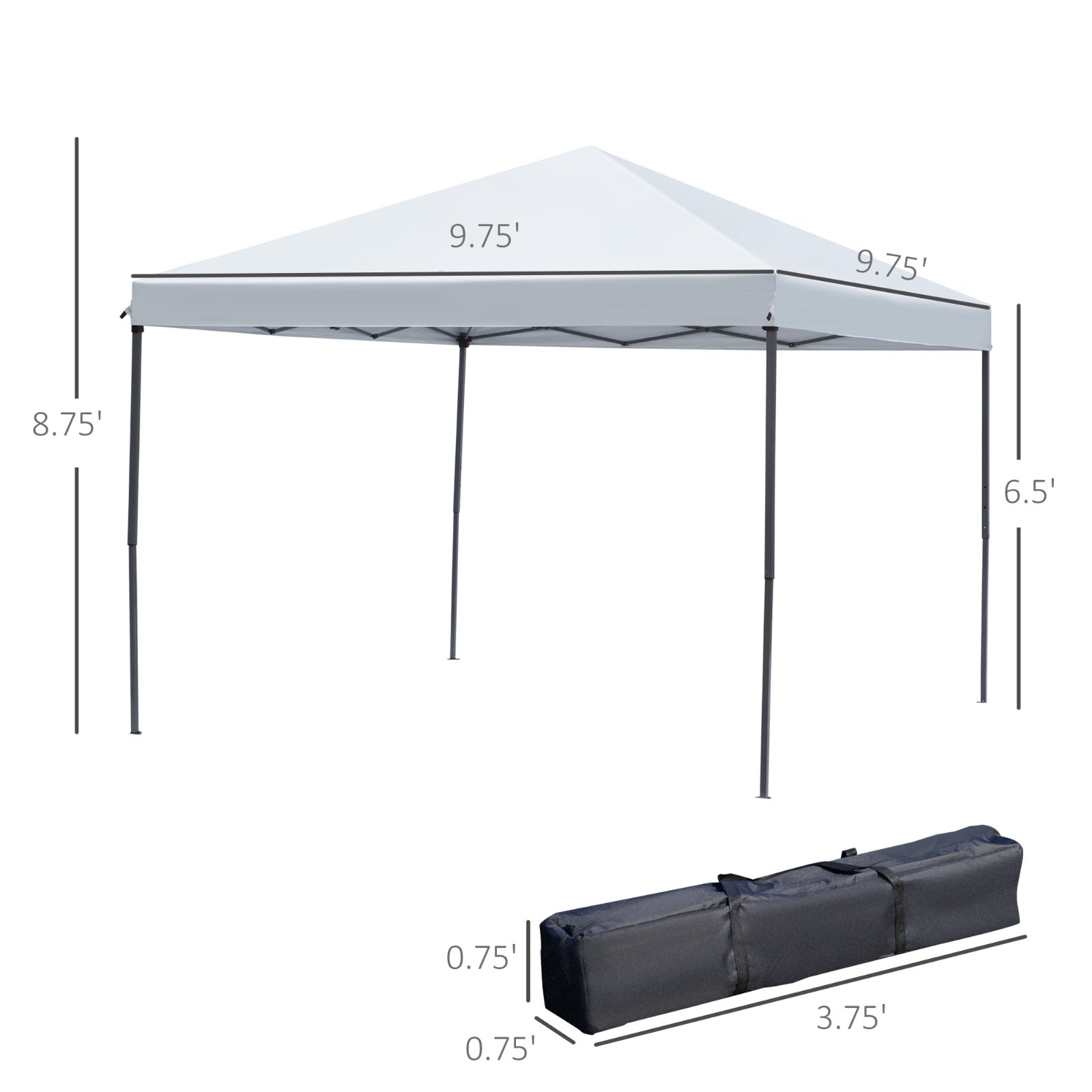 10' X 10' Pop Up Canopy Tent With Netting, Instant Gazebo, Ez Up Screen House Room With Carry Bag, H - Outdoor Chilling