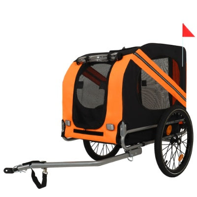 Large Folding Bike Trailer For Dogs 120LB Capacity All-Terrain Pet Carrier, Durable Steel Frame For Cycling, Jogging, Camping Outdoor Adventures - Outdoor Chilling