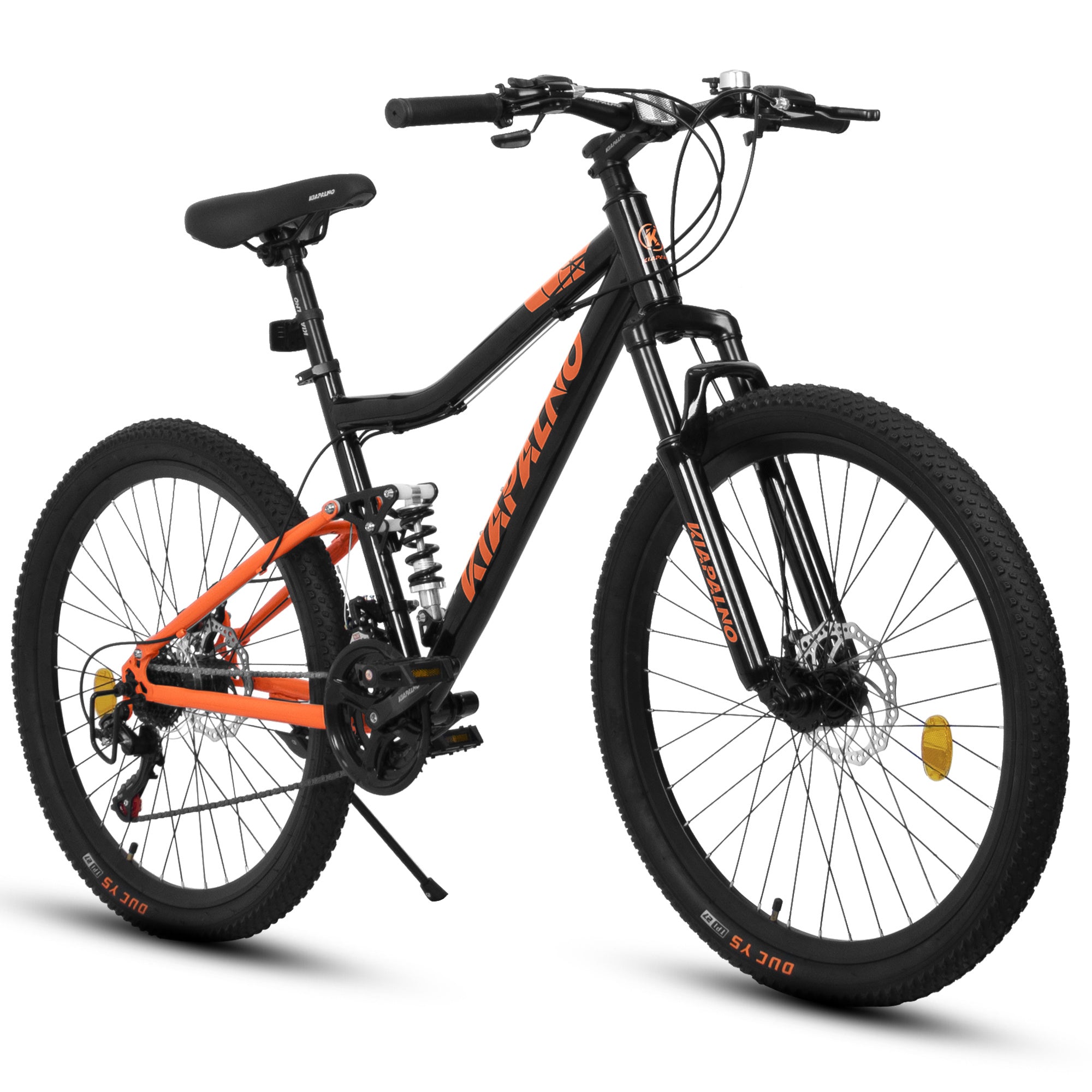 A26336-26 Inch Steel Frame Shock Fork Plus Shock Absorber 21-speed Unisex Mountain Bike - Outdoor Chilling