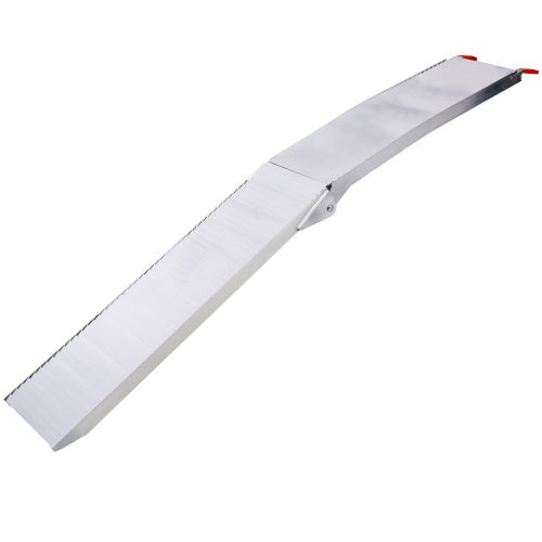 Truck Ramps, 80x12Portable Loading Ramps For Pickup Trucks 1500 LBS Capacity Aluminum Folding Ramps With Handle Buckle For ATVs, Snowblower, Lawn Mowers, UTVs, Bike, 2PCS, SILVER