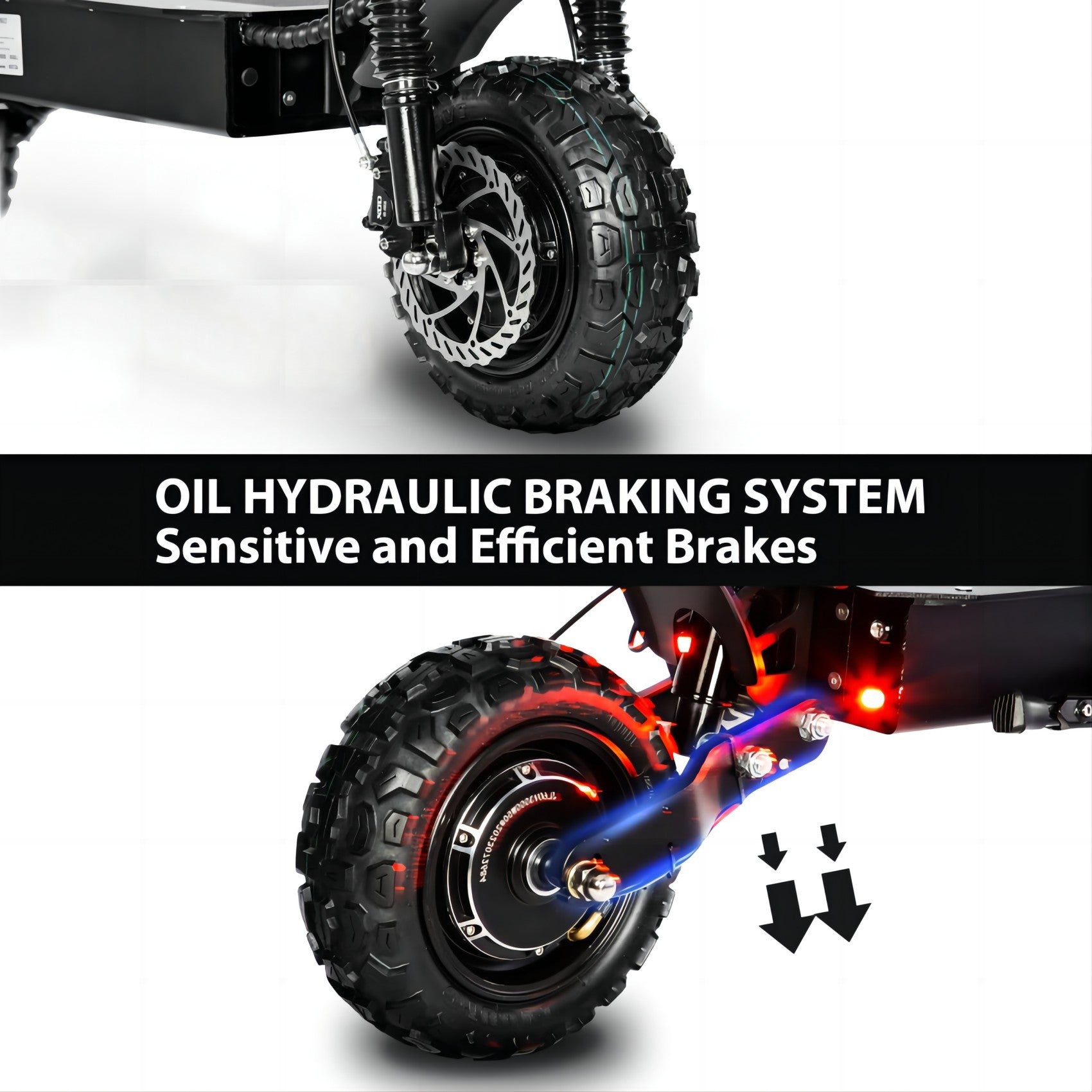 Electric Scooter With Seat, 6000W Power Dual Motor Top Speed 50MPH 60V 35Ah Battery 50 Miles Range, 11 Inch Off-Road Tires For Street Commuting And Limit Offroad - Outdoor Chilling