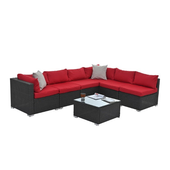 Patio Furniture PE Rattan And Tempered Glass Table - Outdoor Chilling