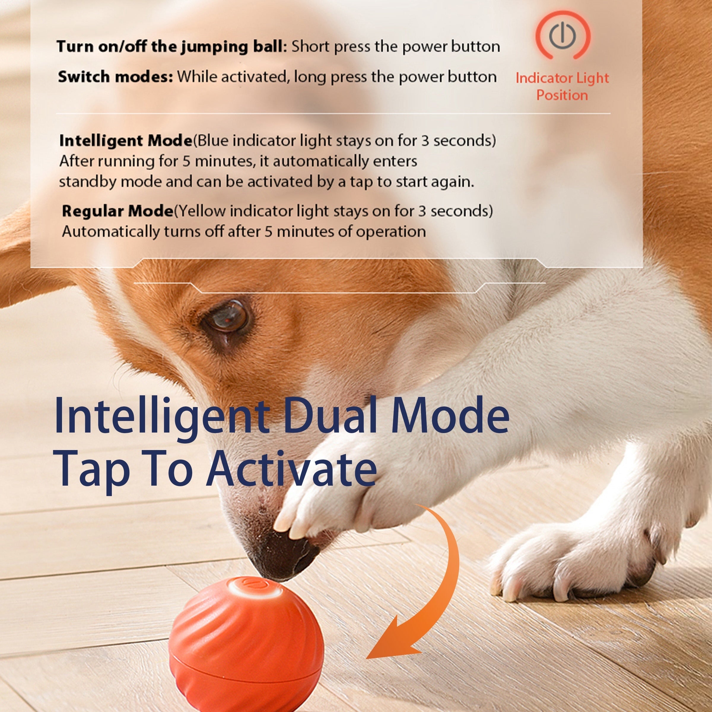 Interactive Bouncing Ball For Dogs,Automatic Smart Toy, Self-moving Rotating Stimulating Pet Entertainment, Noise-Reducing Urchin Cover, USB Rechargeable Dog Toy, Dog Electric Interactive Toy - Outdoor Chilling