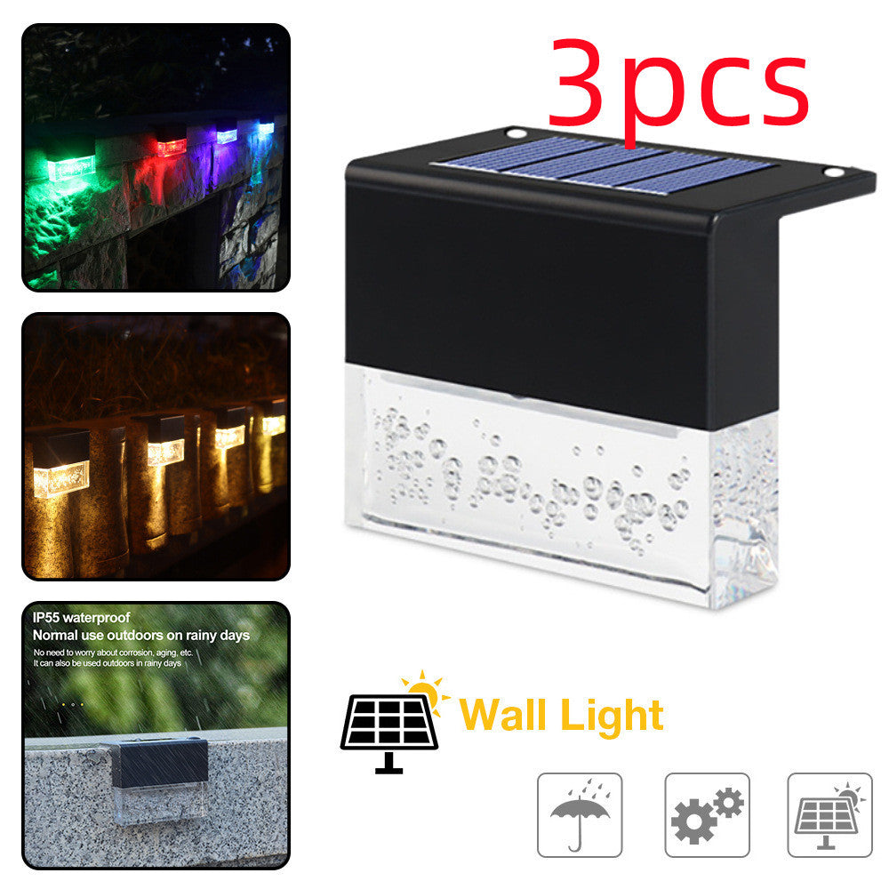 Waterproof New RGB LED Solar Light Step Fence Light - Outdoor Chilling