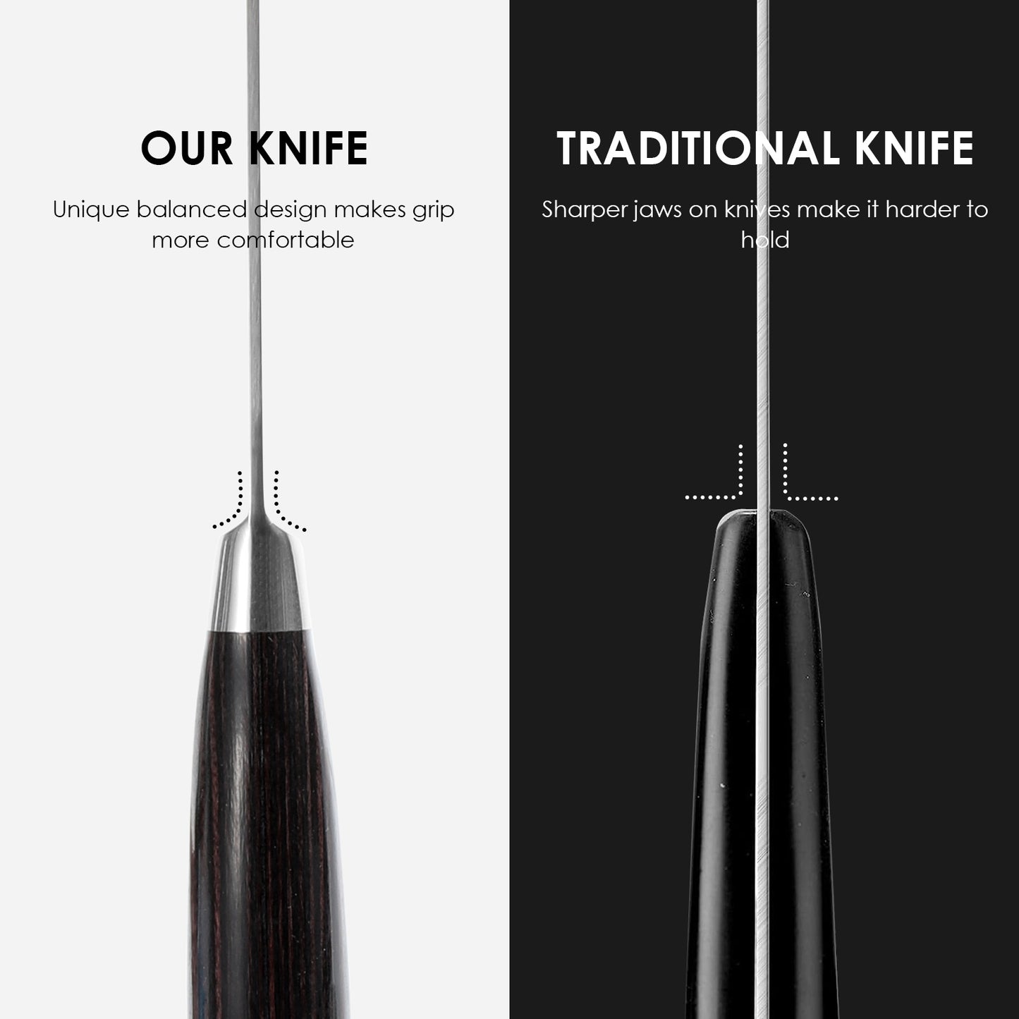 Qulajoy Santoku Knife, High Carbon Stainless Steel Chef Knife Japanese Kitchen Knives With Ergonomic Pakkawood Handle, Chopping Knife For Home Kitchen Cooking - Outdoor Chilling