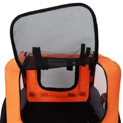 Utdoor Heavy Duty Collapsible Pet Bike Trailer With 16-Inch All Terrain Wheels & Universal Hitch Foldable Dog Cargo Carrier Cart For Bicycles - Outdoor Chilling