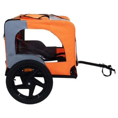 Utdoor Heavy Duty Collapsible Pet Bike Trailer With 16-Inch All Terrain Wheels & Universal Hitch Foldable Dog Cargo Carrier Cart For Bicycles - Outdoor Chilling