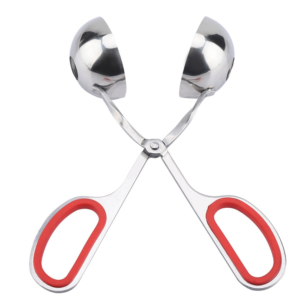 304 Stainless Steel NOn sticky Meatballs Rice Balls Clip Maker Mold Kitchen Tool (Red) - Outdoor Chilling