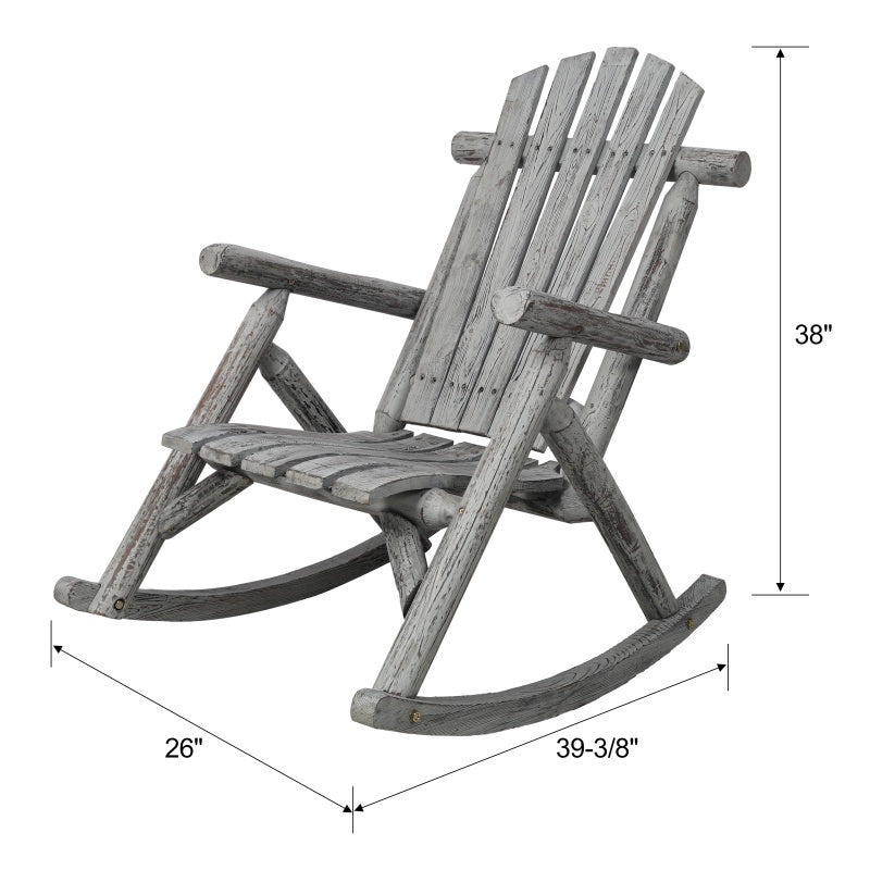 Wooden Porch Rocking Chair, Durable Wooden Porch Rocking Chair, Cedar Rocking Chair. - Outdoor Chilling