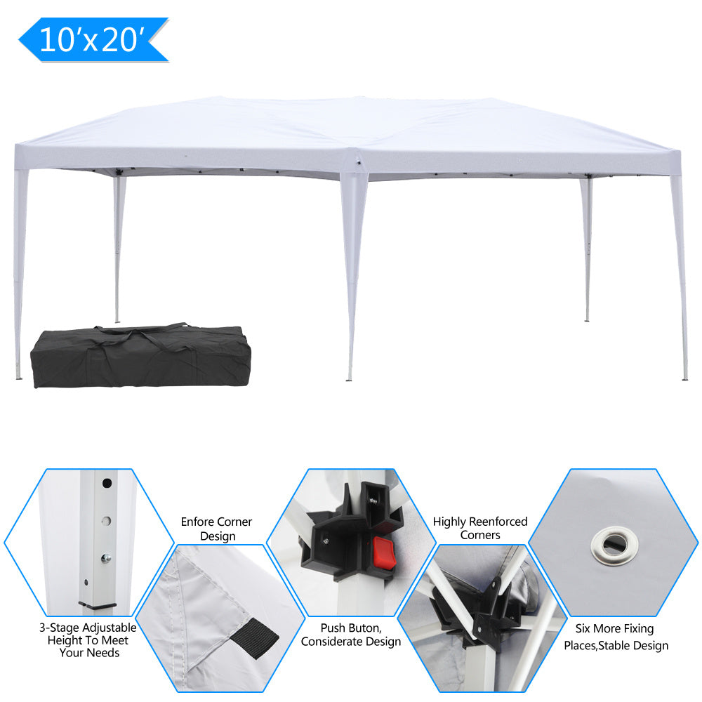 10x20ft White, Shade - Folding canopy - Outdoor Chilling