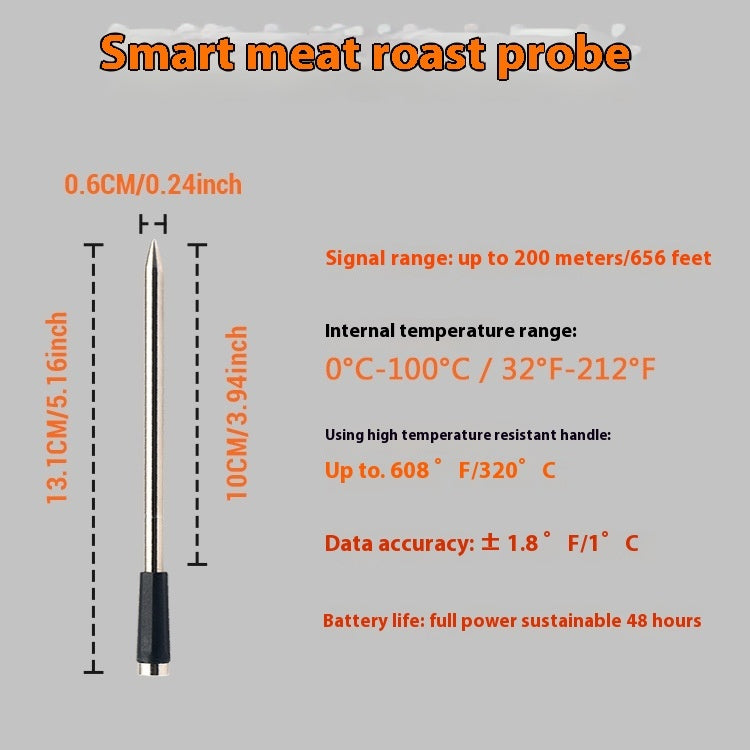 Wireless Barbecue Probe Smart Bluetooth Food Thermometer - Outdoor Chilling