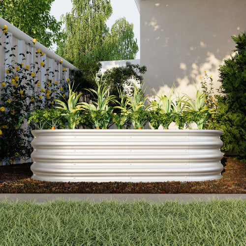 4x2x1ft Raised Garden Bed Kit, Galvanized Planter Raised Garden Beds For Outdoor For Vegetables,Flowers &Herbs, Heavy Duty, Rust-Resistant, Easy Assembly - Outdoor Chilling
