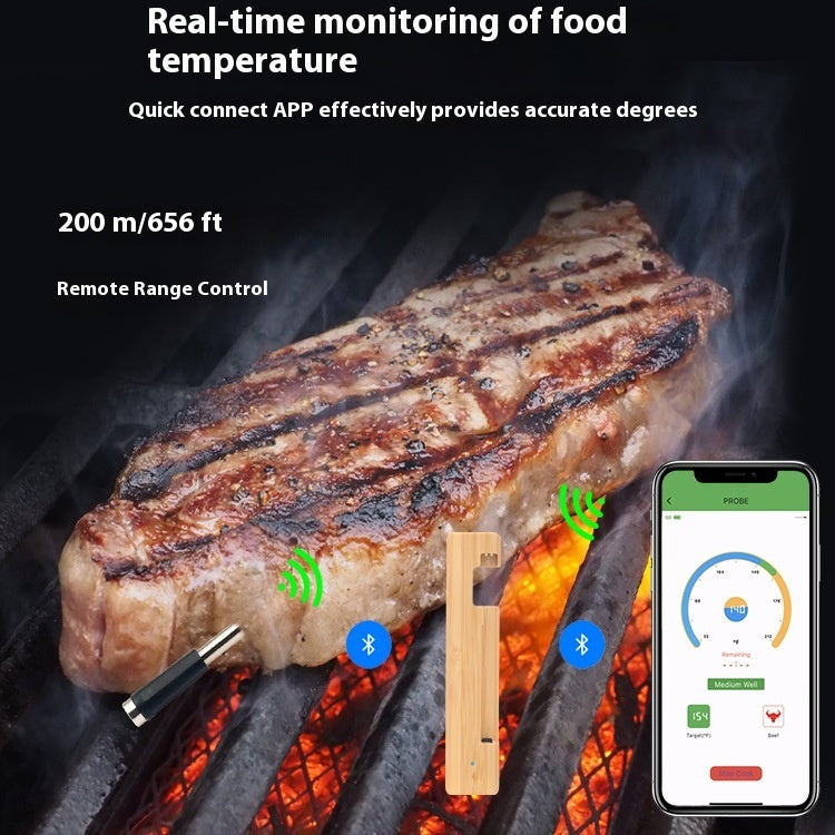 Wireless Barbecue Probe Smart Bluetooth Food Thermometer - Outdoor Chilling