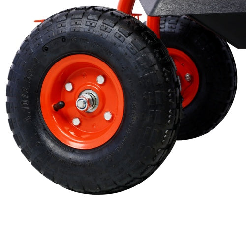 Rolling Garden Scooter Garden Cart Seat With Wheels And Tool Tray, 360 Swivel Seat, (Red, blue, or green). - Outdoor Chilling