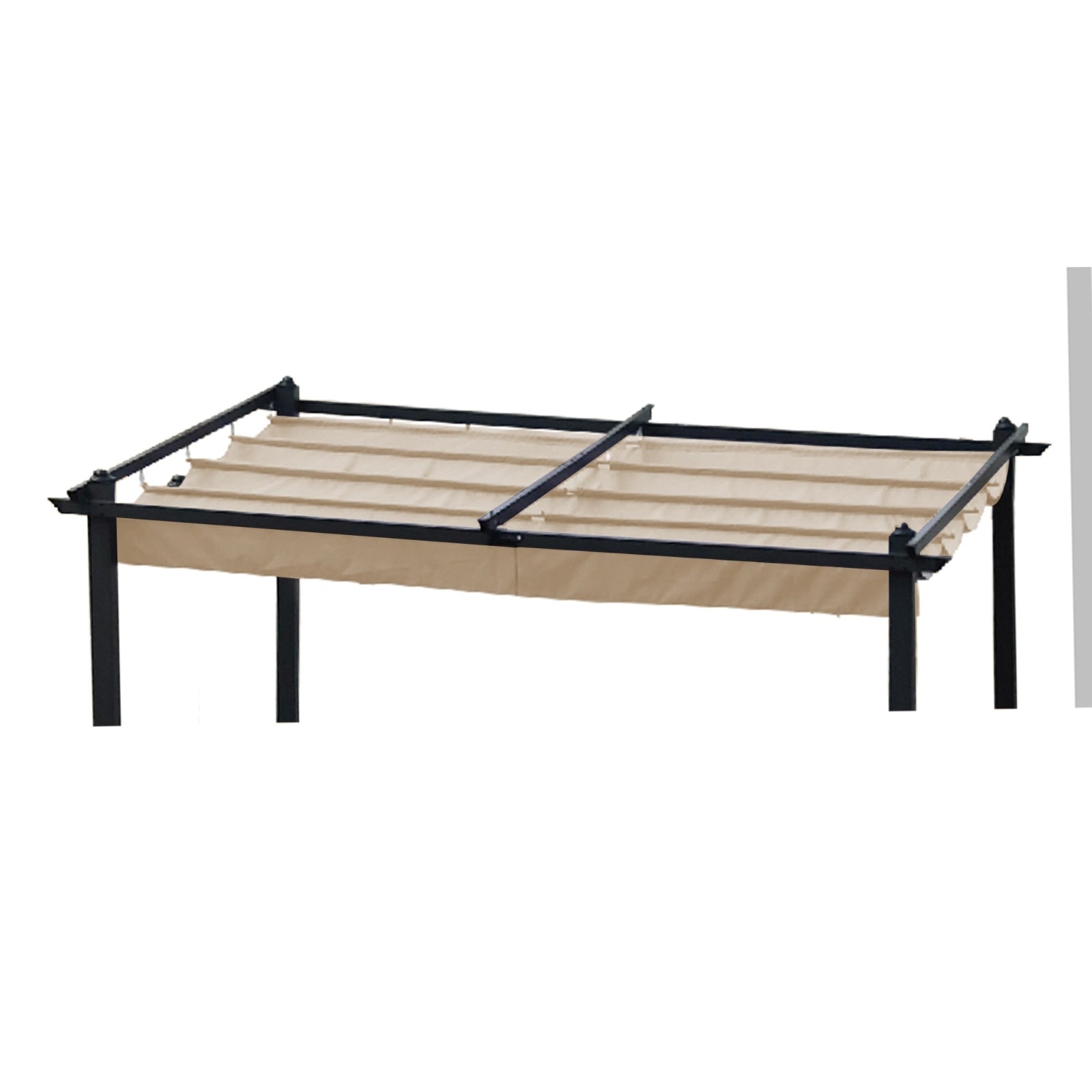 Replacement Canopy Top Cover Fabric For 13 X 10 Ft Outdoor Patio Retractable Pergola Sun-shelter Can