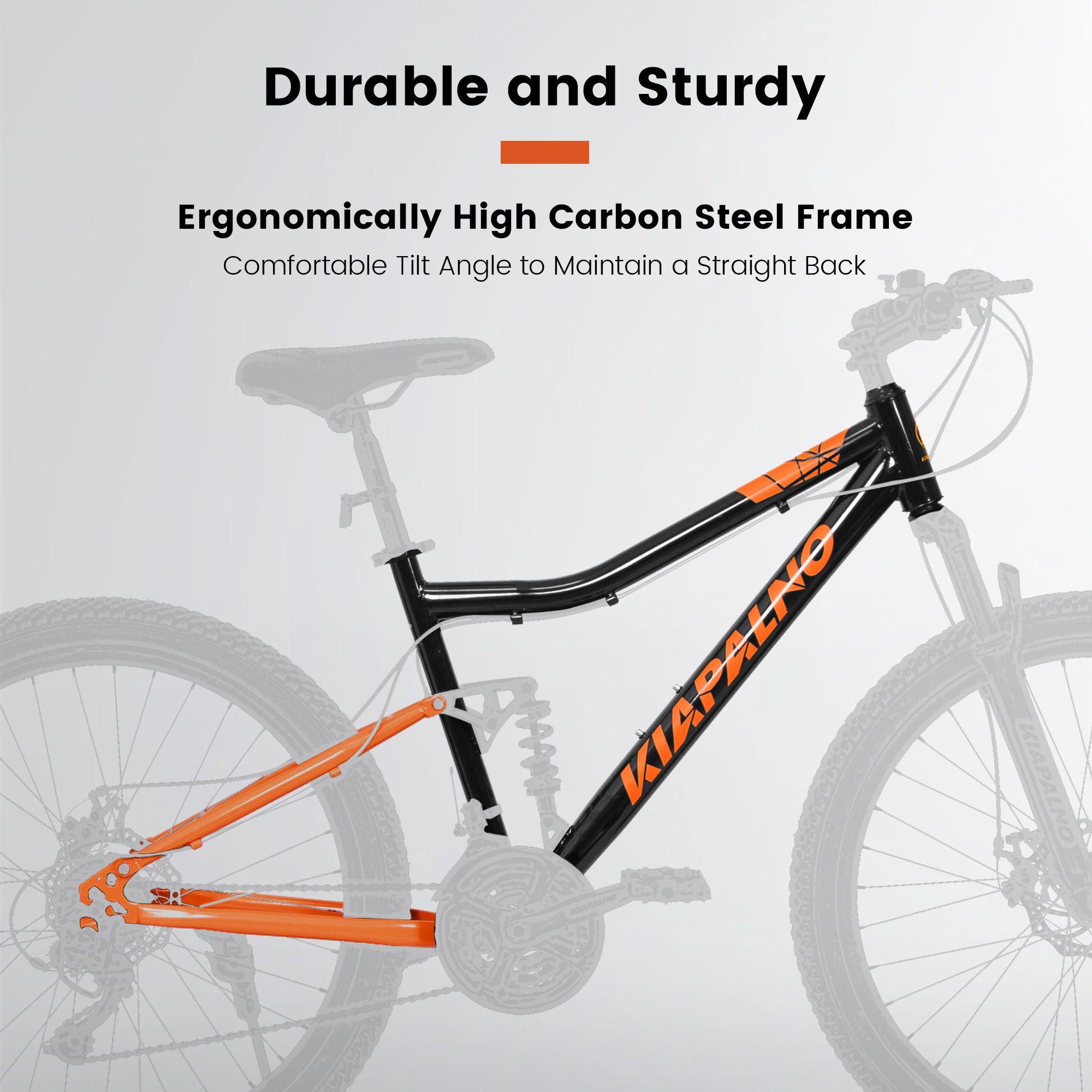 A26336-26 Inch Steel Frame Shock Fork Plus Shock Absorber 21-speed Unisex Mountain Bike - Outdoor Chilling