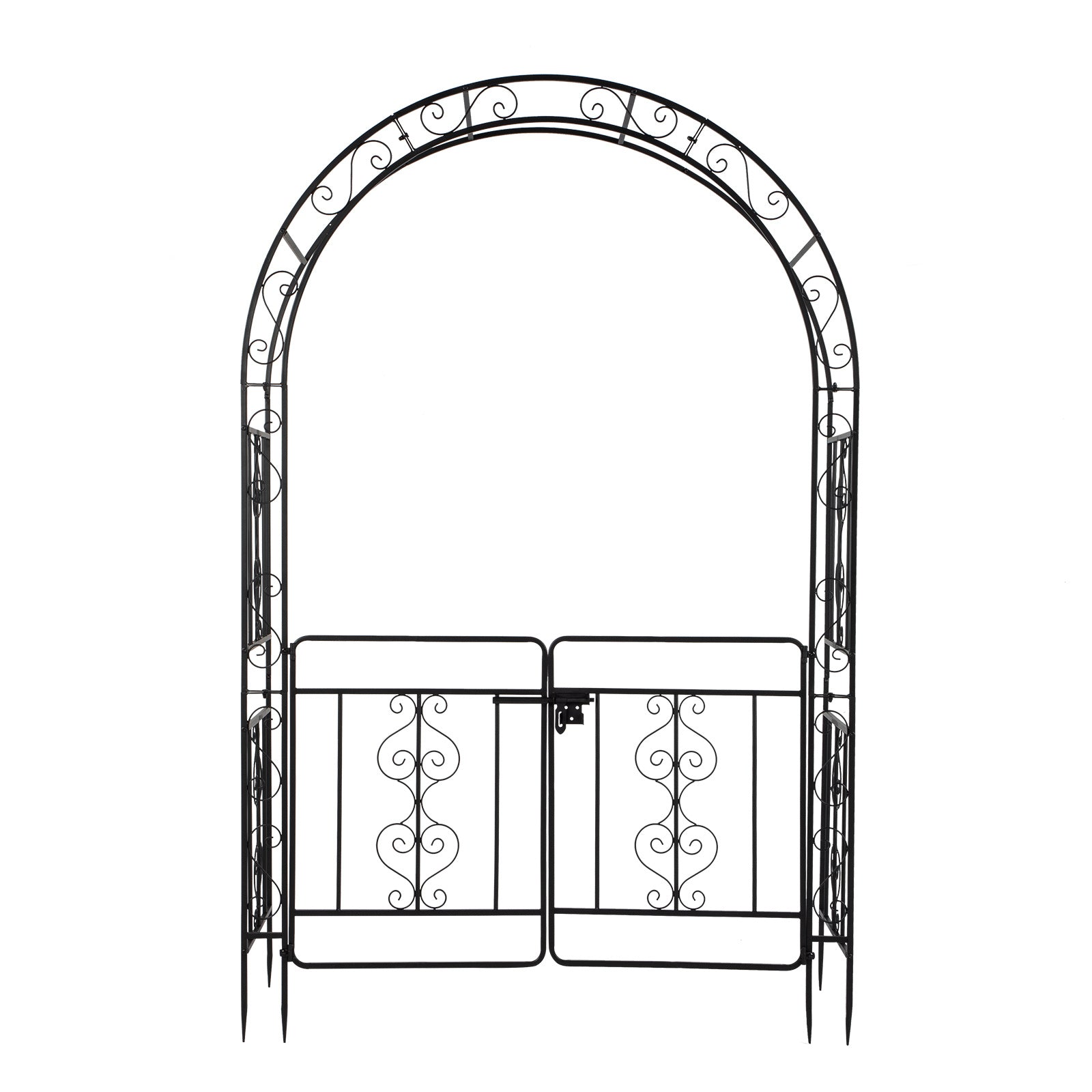 7ft, Black, Double-decked, Rounded Roof, With Door, Wrought Iron, Iron Arch, Courtyard - Outdoor Chilling