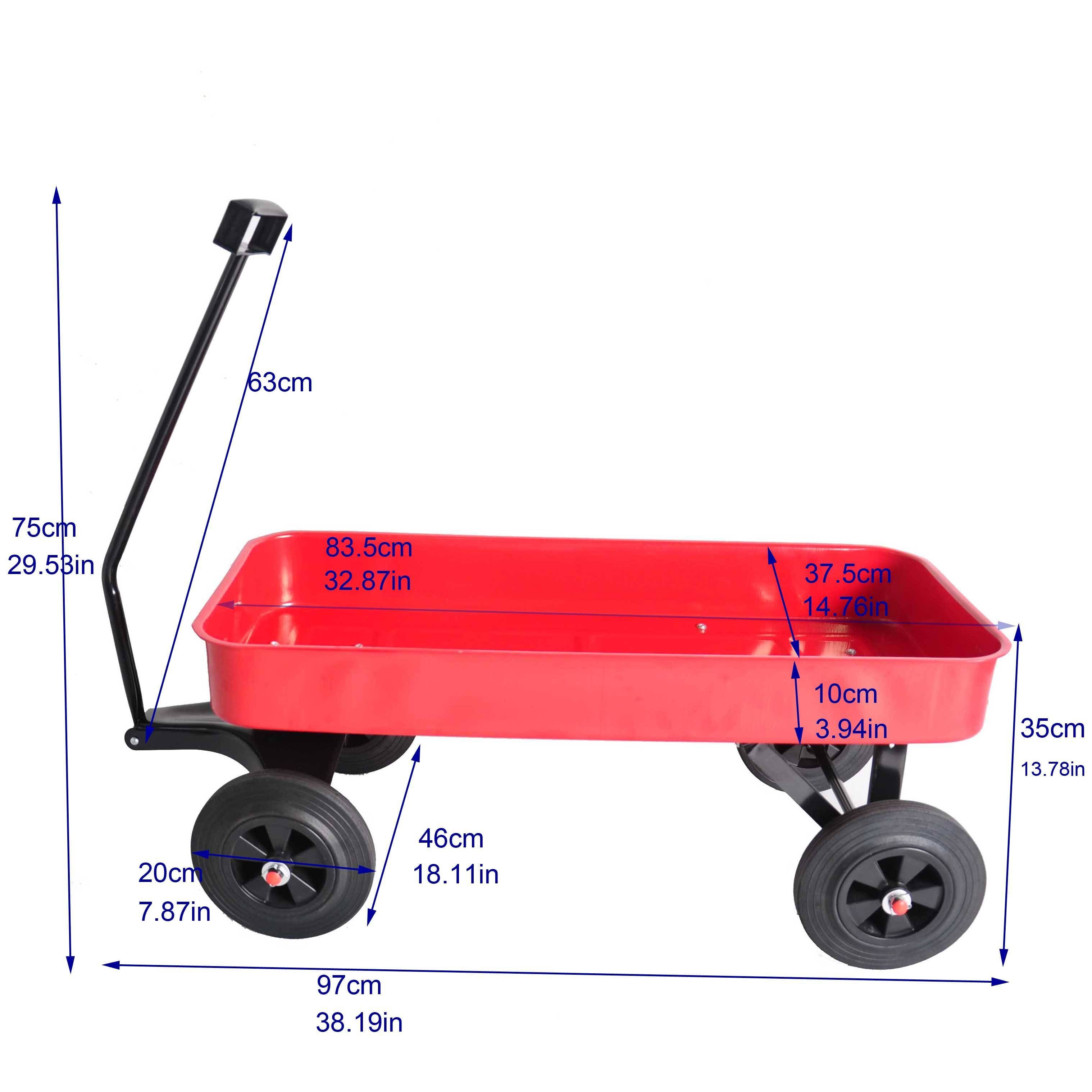 Garden Cart Railing All Terrain Cargo Wagon 280lbs Weight Capacity - Outdoor Chilling