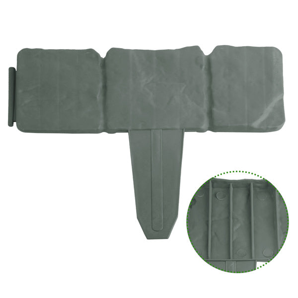 Garden Edge, Imitation Stone Effect Garden Lawn Edge, Non Digging Flexible Lawn Edge, And Flower Bed Edge Gray -20 - Outdoor Chilling