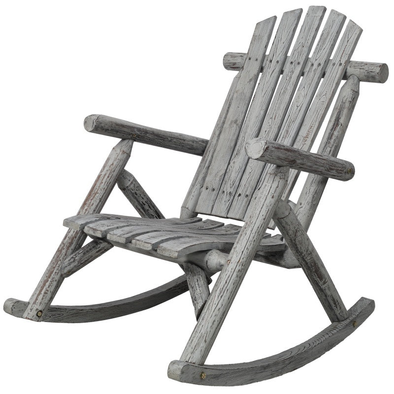 Wooden Porch Rocking Chair, Durable Wooden Porch Rocking Chair, Cedar Rocking Chair. - Outdoor Chilling