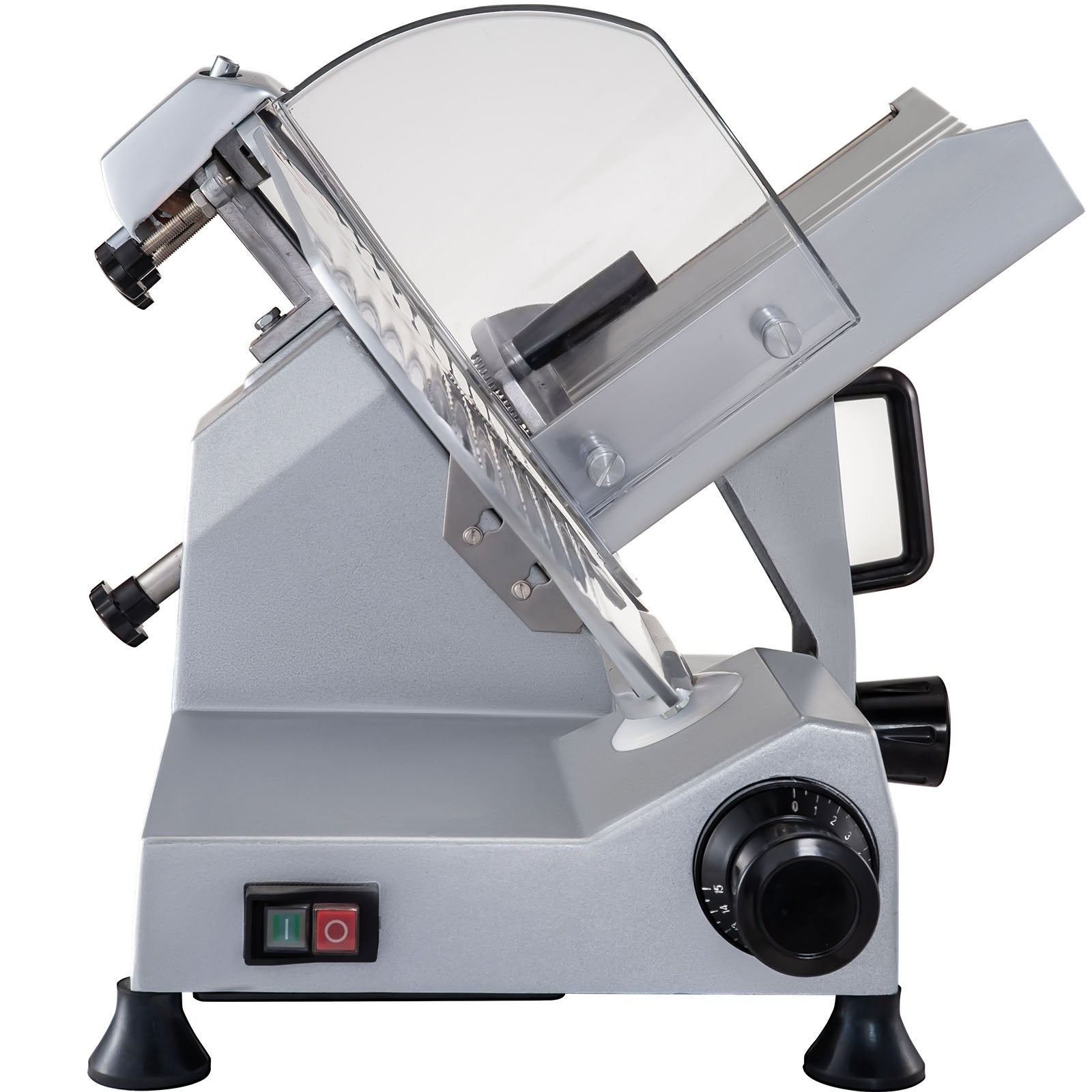 VEVOR Commercial Meat Slicer, 320W Electric Deli Food Slicer, 12 Inch Carbon Steel Blade Electric Food Slicer, 350-400RPM Meat Slicer, 0-0.6 Inch Adjustable Thickness For Meat, Cheese, Veggies, Ham - Outdoor Chilling