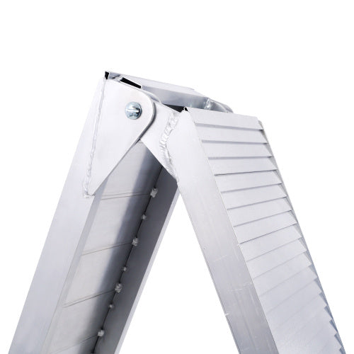 Truck Ramps, 80x12Portable Loading Ramps For Pickup Trucks 1500 LBS Capacity Aluminum Folding Ramps With Handle Buckle For ATVs, Snowblower, Lawn Mowers, UTVs, Bike, 2PCS, SILVER