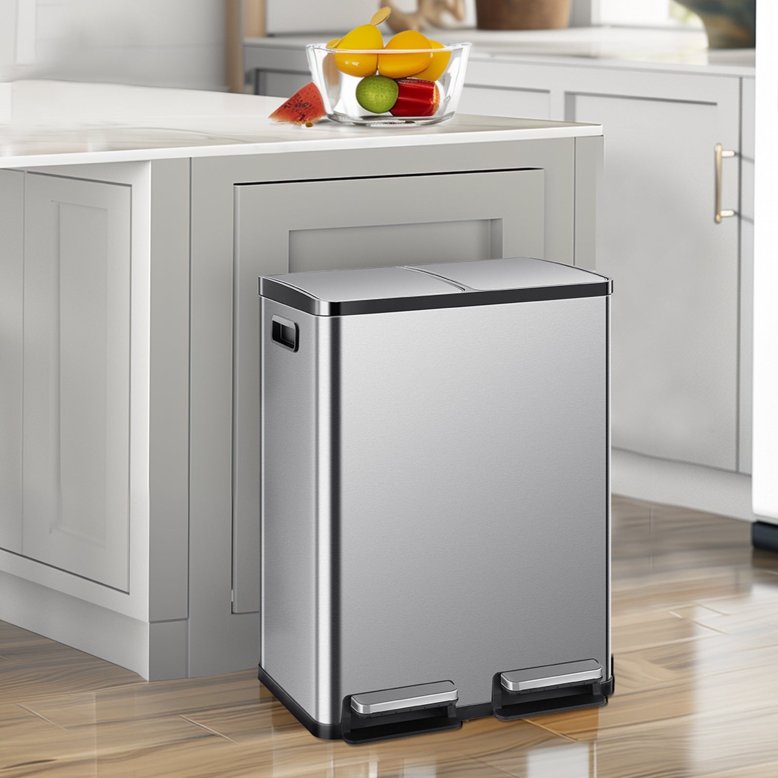 60 Liter Stainless Steel Trash Can - Outdoor Chilling