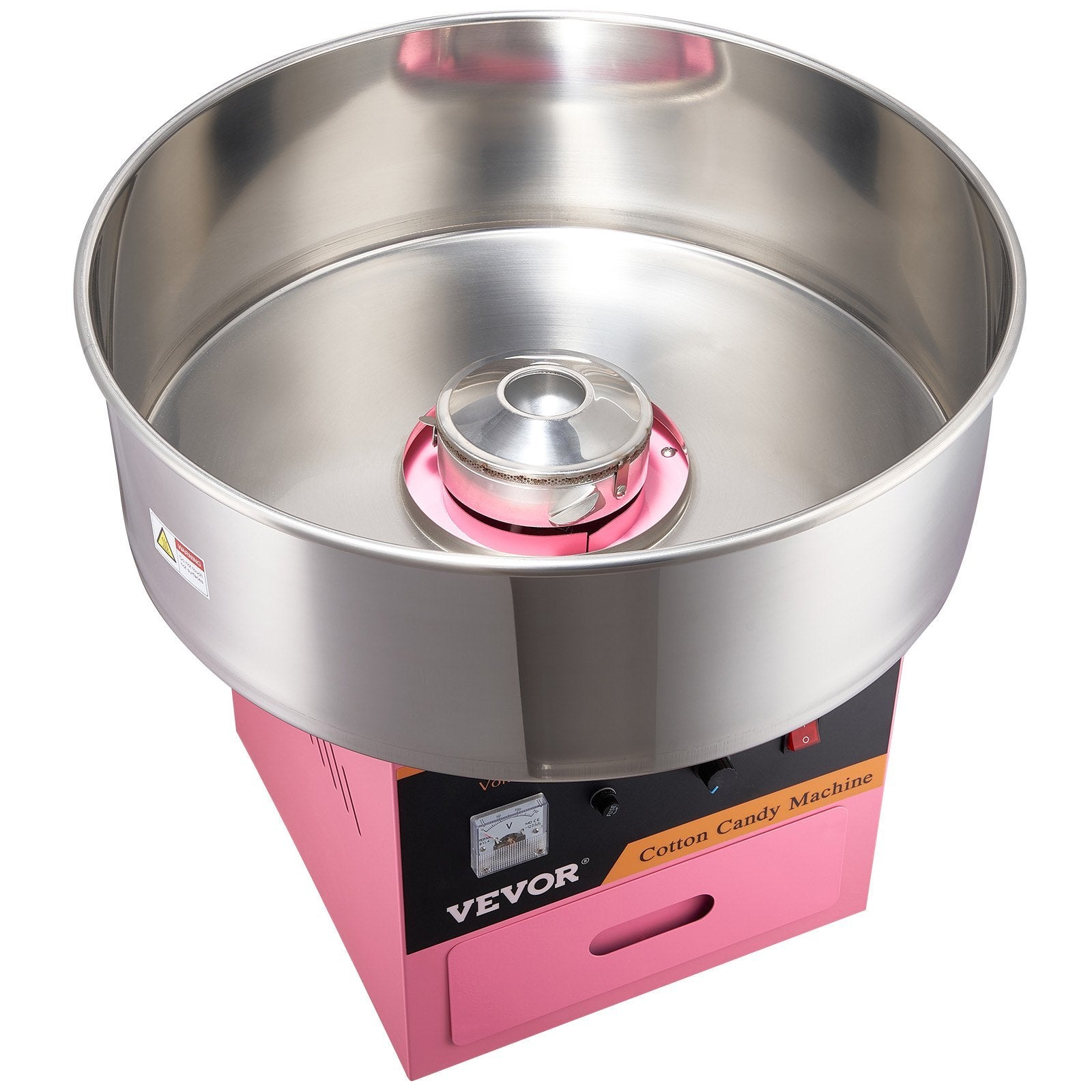 VEVOR Electric Cotton Candy Machine, 1000W Candy Floss Maker, Commercial Cotton Candy Machine With Stainless Steel Bowl, Sugar Scoop, And Drawer, Perfect For Home Kids Birthday, Family Party Pink - Outdoor Chilling