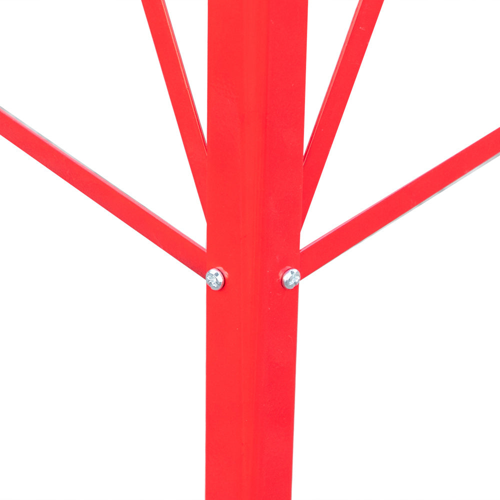 8FT Weather Resistant Yard Garden Windmill Red - Outdoor Chilling