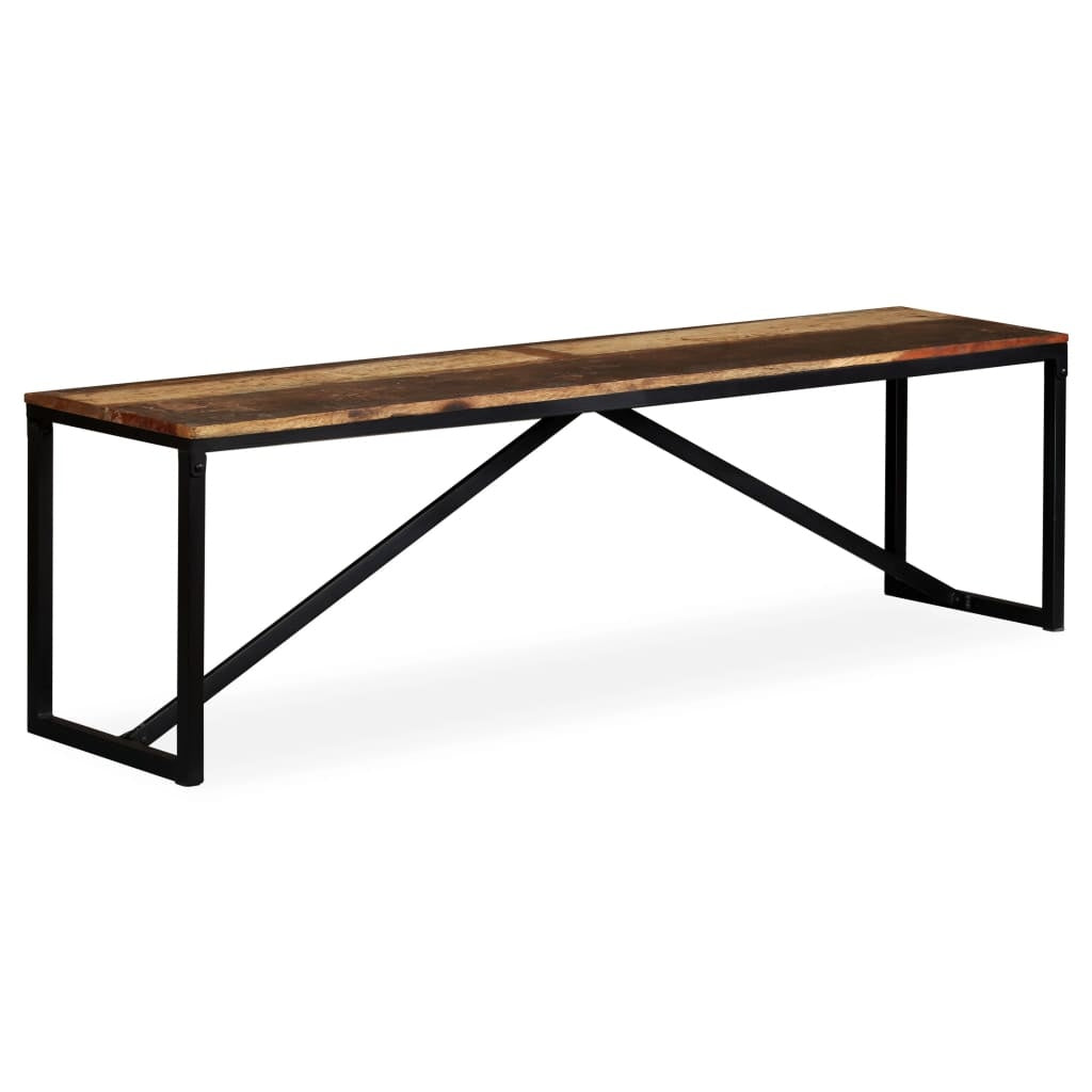 vidaXL Bench Solid Reclaimed Wood 63"x13.8"x17.7" - Outdoor Chilling
