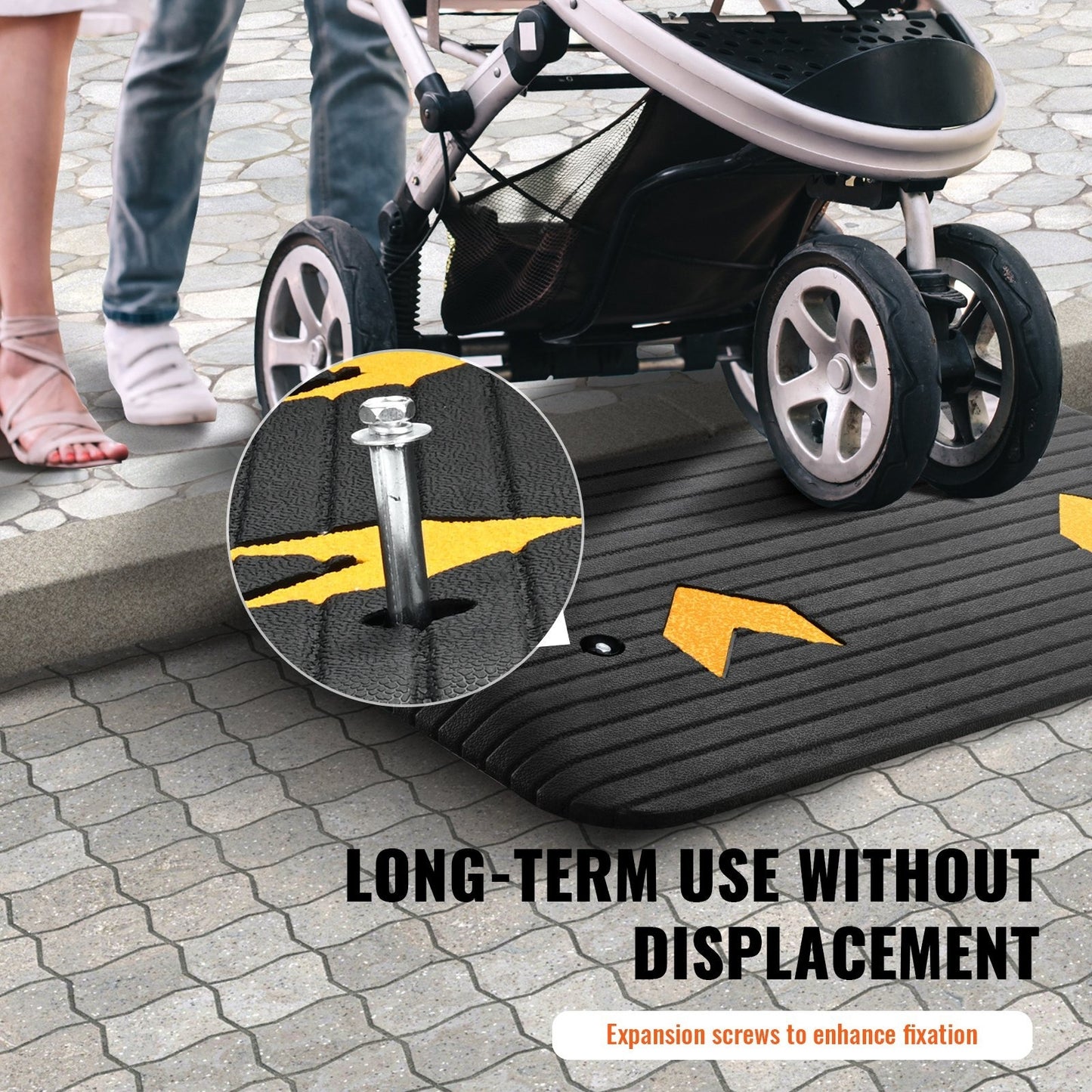 Upgraded 3inch Natural Rubber Threshold Ramp - Heavyduty Anti Slip Design With Single Drain Sink Supports Up To 33000 Pounds, Not Available On Weekends, Banned From Amazon