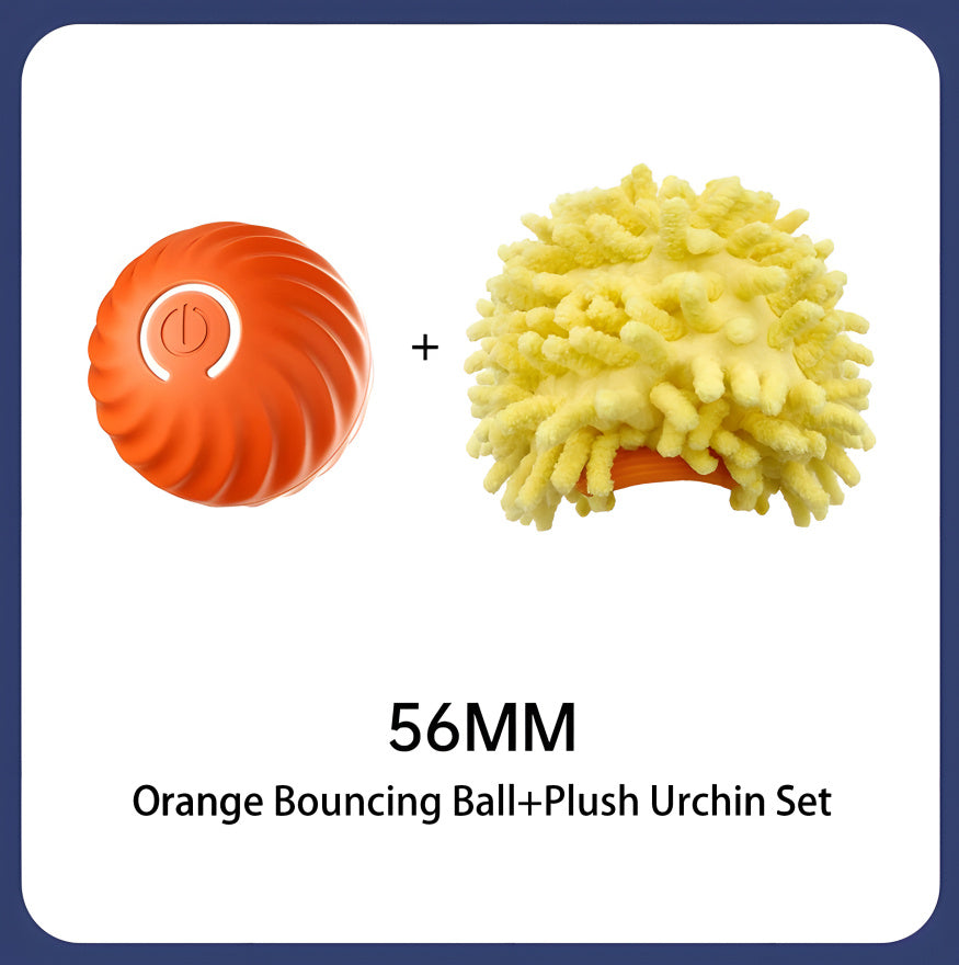 Interactive Bouncing Ball For Dogs,Automatic Smart Toy, Self-moving Rotating Stimulating Pet Entertainment, Noise-Reducing Urchin Cover, USB Rechargeable Dog Toy, Dog Electric Interactive Toy - Outdoor Chilling