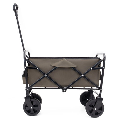 Minimeetall Multi-use Bag,Collapsible Foldable Wagon Cart Beach Wagon Heavy Duty Utility Cart Utility Wagon Grocery Cart For For Camping 3pcs Plastic Liner Bag Cover , Olive Green - Outdoor Chilling