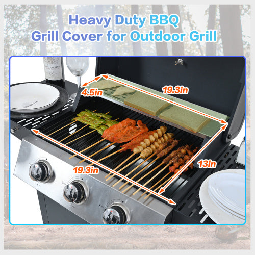 Propane Gas Grill 3 Burner Barbecue Grill, Stainless Steel 26,000 BTU Patio Garden Barbecue Grill With Two Shelves, Lid, Wheels And Bottle Opener - Outdoor Chilling