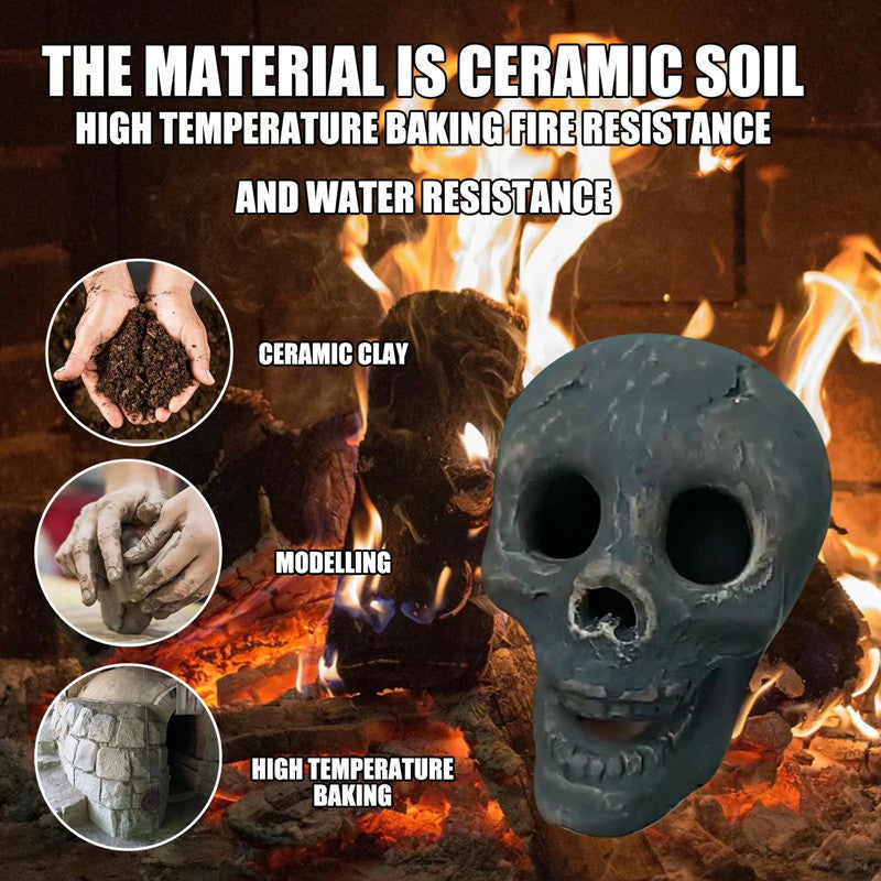 Skull Halloween Barbecue Fire Ornament Design Decoration - Outdoor Chilling