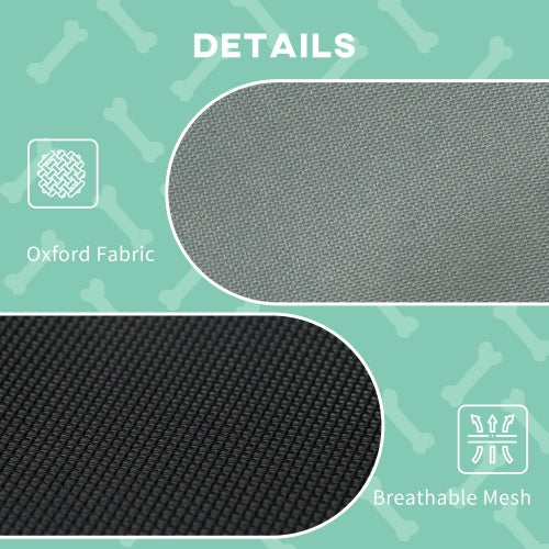 Paw Hut Elevated Portable Dog Cot Pet Bed With UV Protection Canopy Shade, 24 Inch, Gray