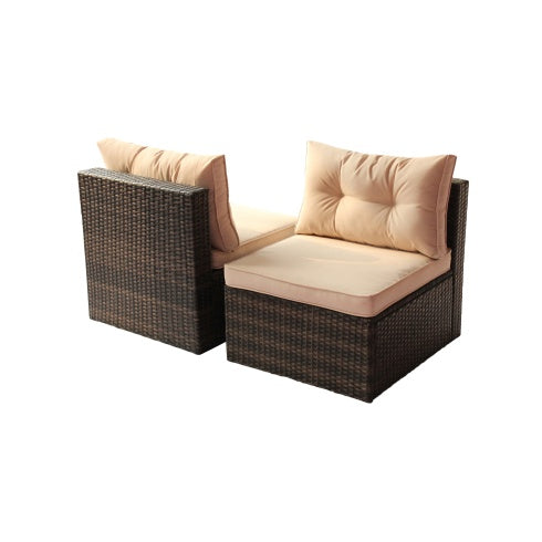 Patio Furniture Set PE Rattan Sectional Garden Furniture Corner Sofa Set - Outdoor Chilling