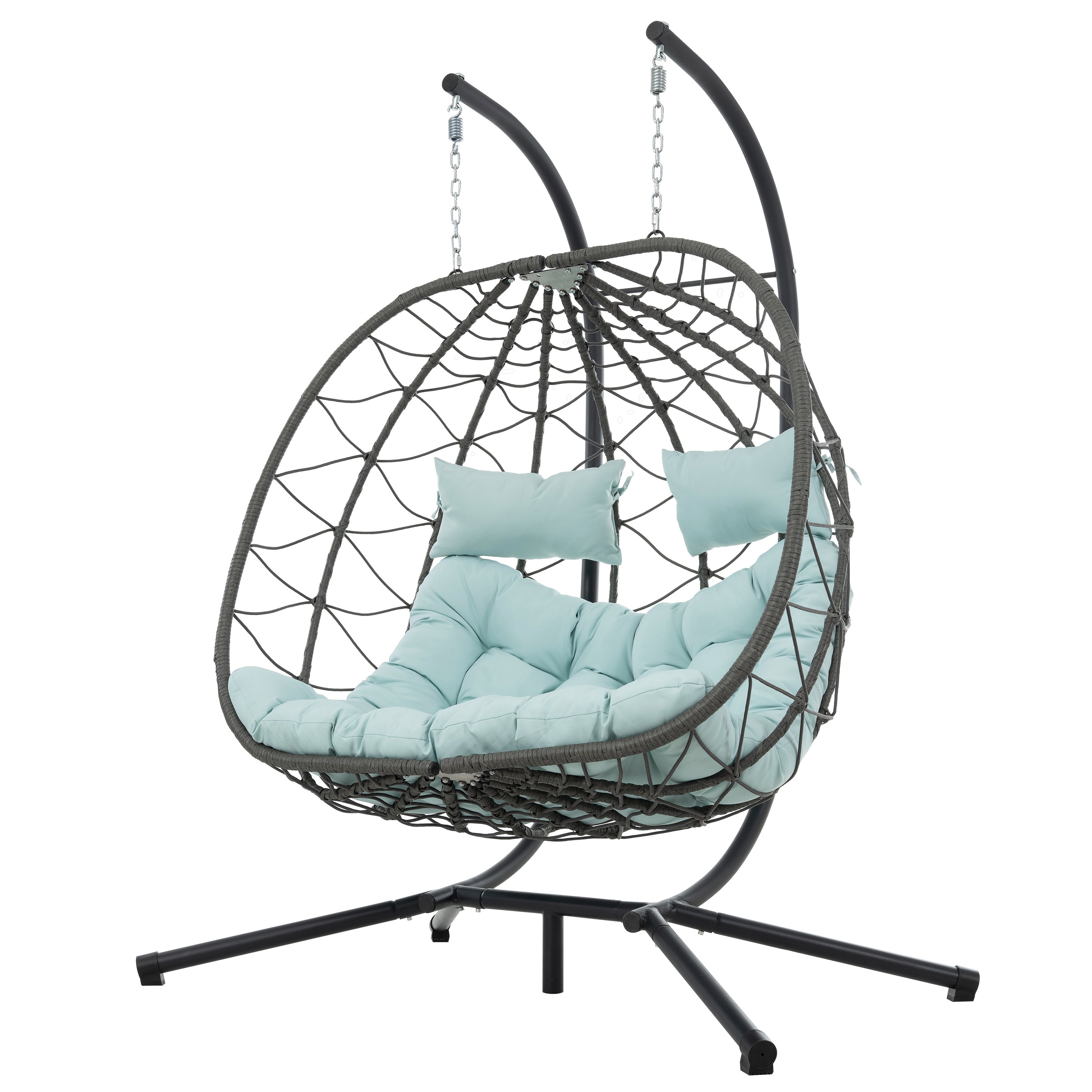 Two Person Hanging Egg Chair - Outdoor Chilling