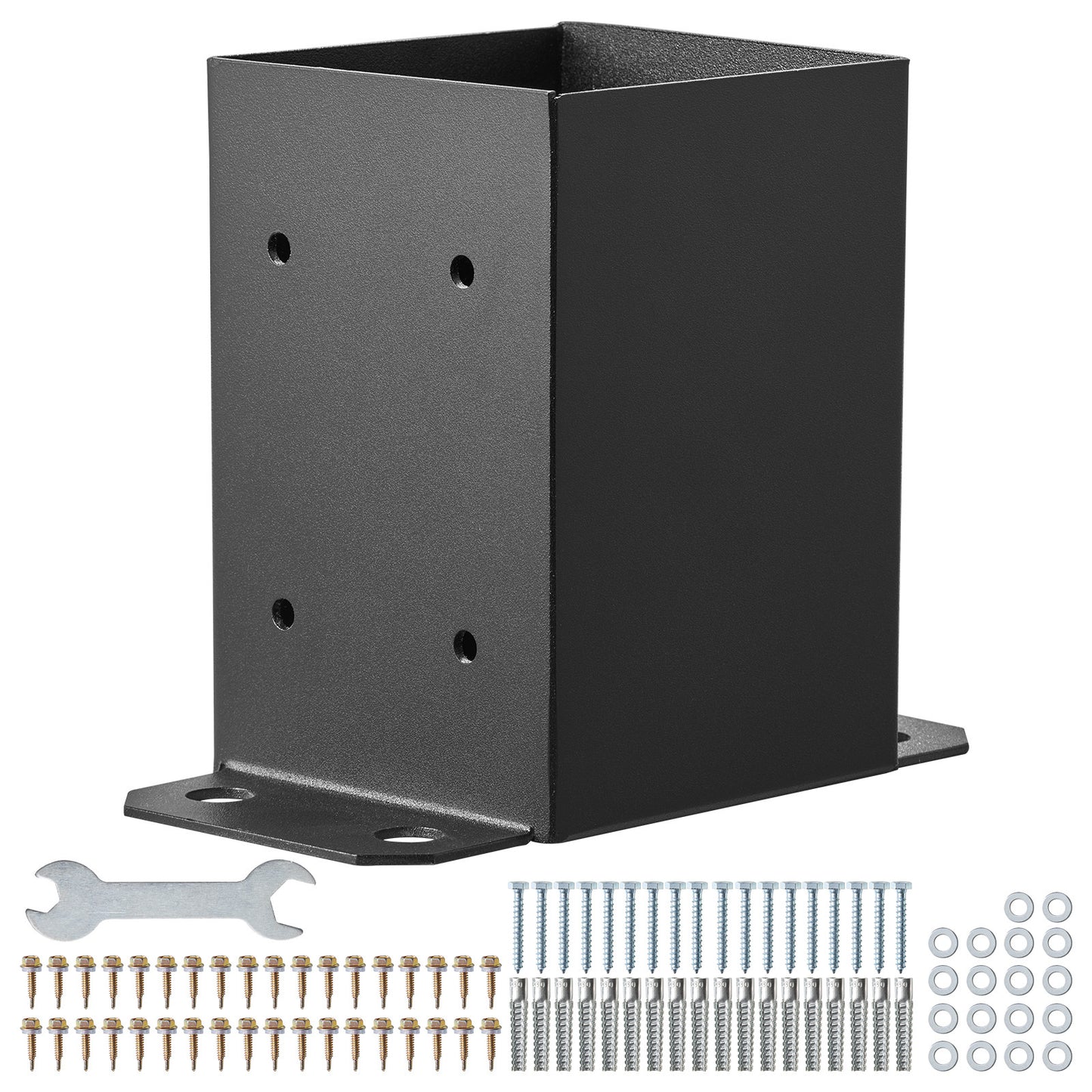 VEVOR 4 Pack 4x4 Post Base Brackets Heavy Duty Wood Post Fence Post Anchor - Outdoor Chilling