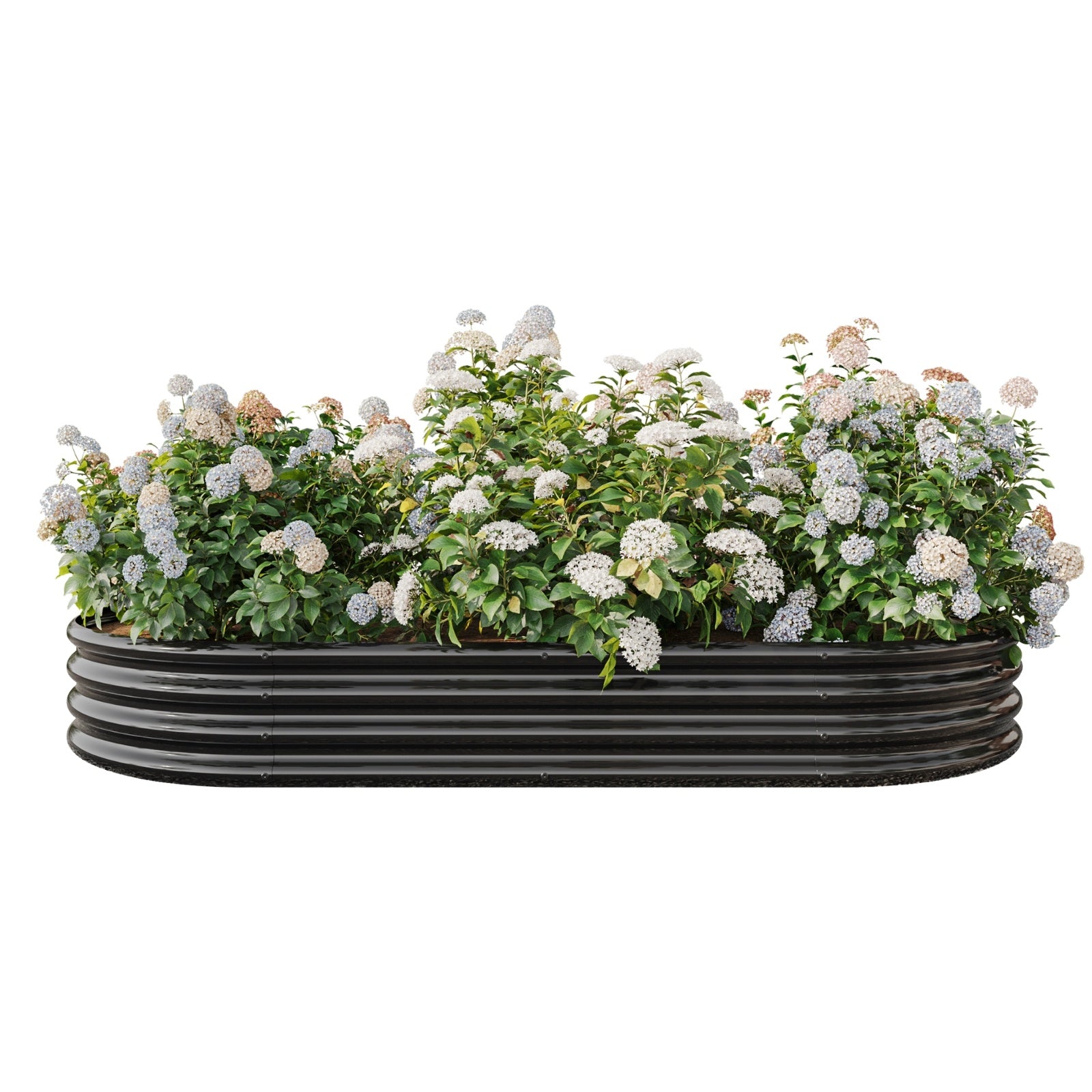 Oval Metal Elevated Garden Bed - Outdoor Chilling