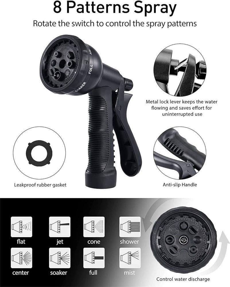 Retractable Garden Water Hose Set 100 In - 1 Pack - Outdoor Chilling