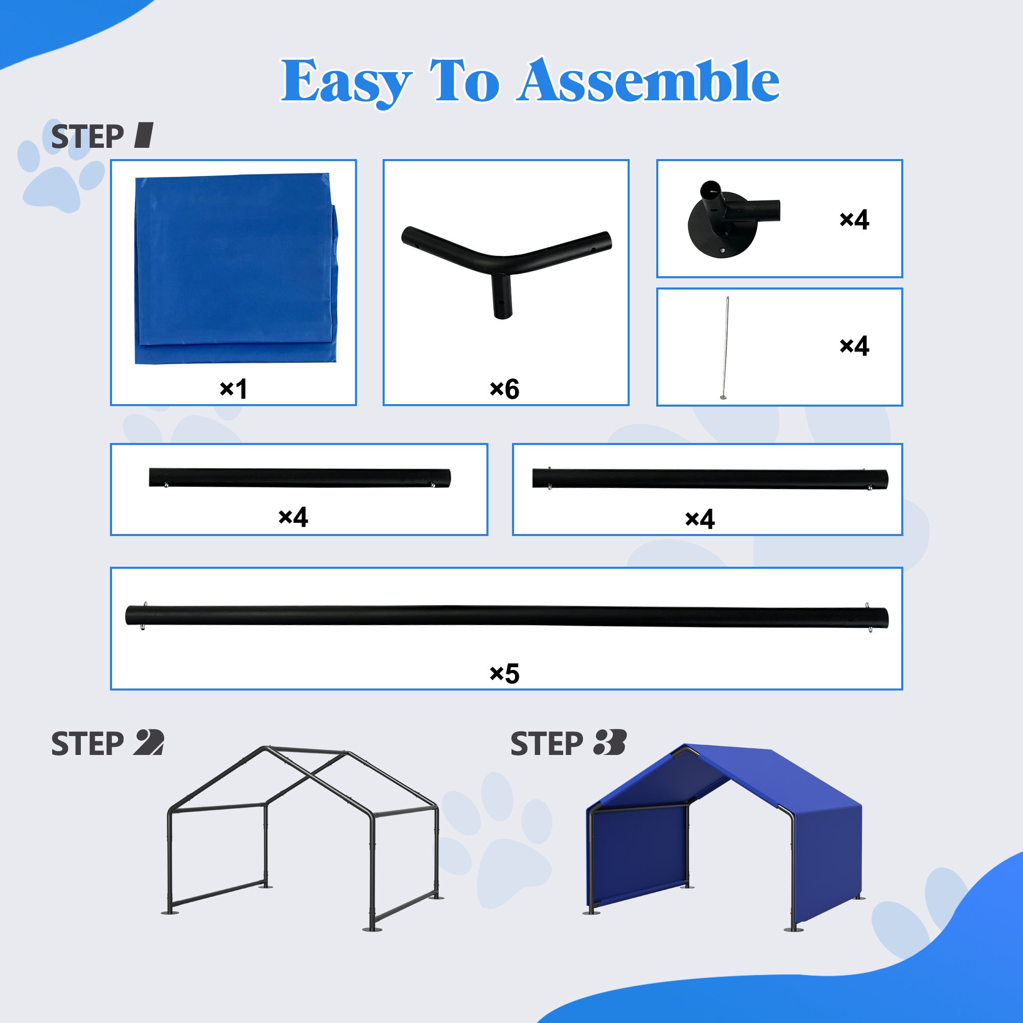Dog Shade Shelter Outdoor Tent For Small Medium Dogs, Waterproof Sun Protection Pet House For Dogs, Small Animals And Livestock - Outdoor Chilling