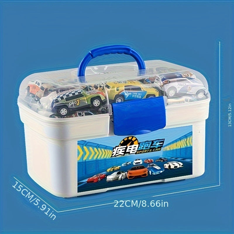A 50-piece Alloy Toy Car Set With A Storage Box And A Foldable Play Mat, As Well As A Wide Variety Of Combinations, Perfect As An Educational And Entertaining Gift For Children Aged 3 And Up - Outdoor Chilling